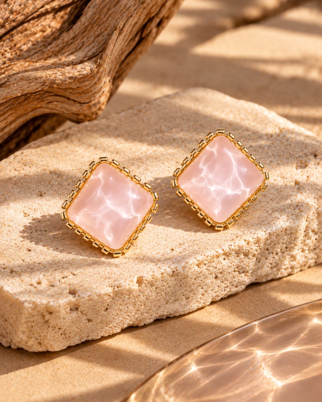 Aurelia Square Stud Earrings