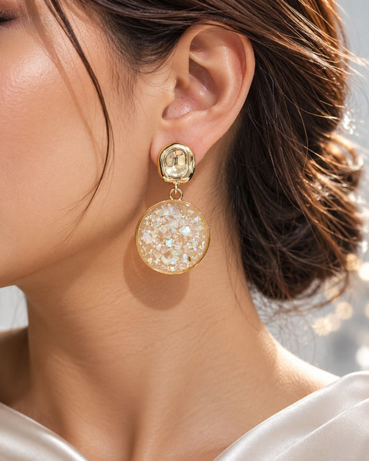 Crystal Confetti Resin Earrings