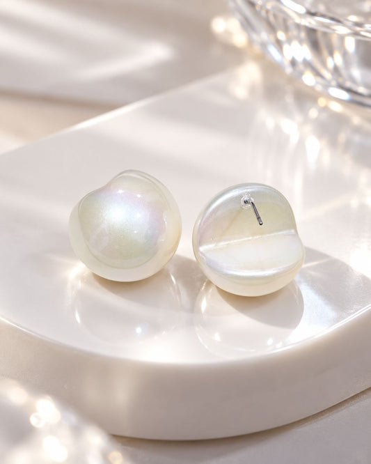 Ivory Pearl Statement Studs