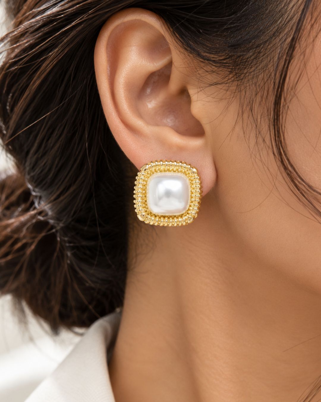 Square Statement Stud Earrings