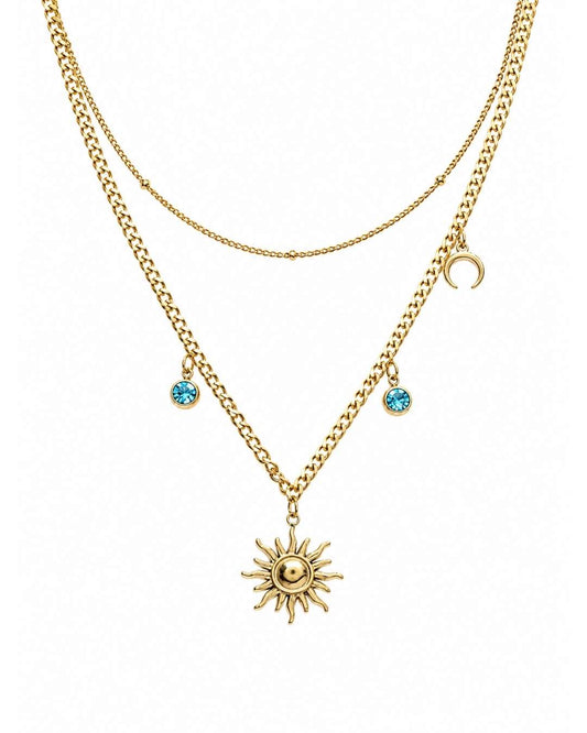 Sun Double Layered Necklace