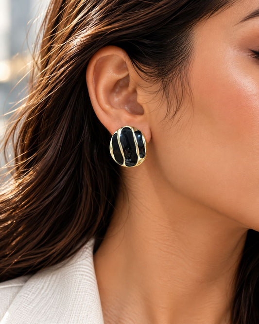 Wave Statement Stud Earrings