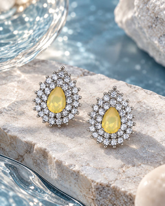 Yellow Crystal Earrings