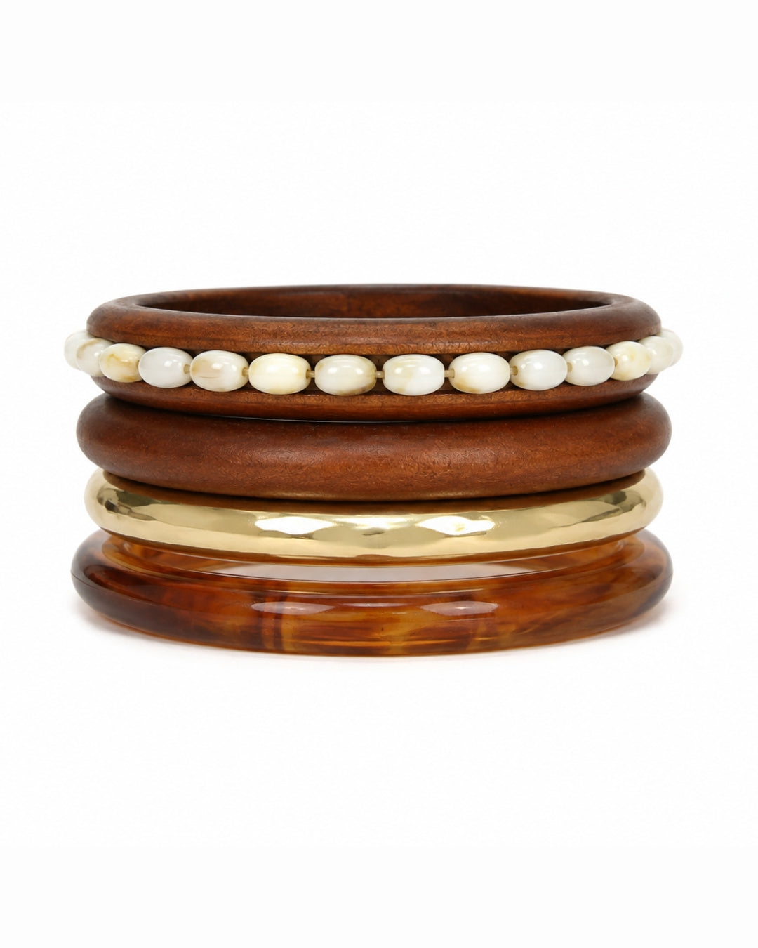 Coastal Wood & Pearl Stack