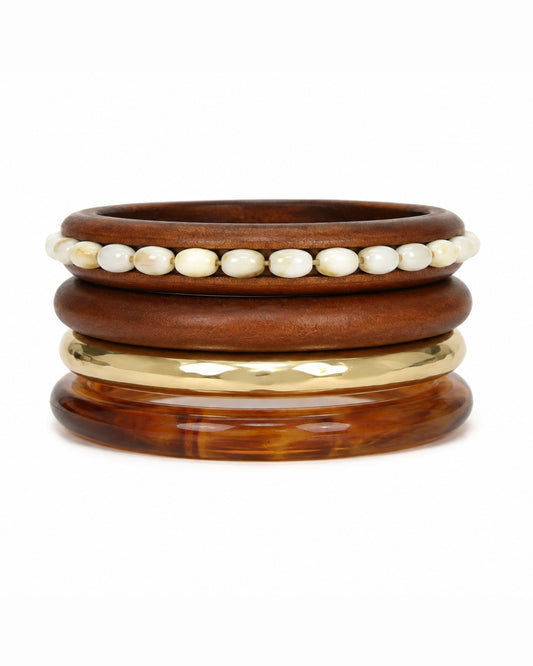 Coastal Wood & Pearl Stack