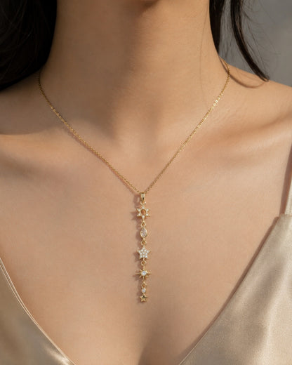 Celestial Star Drop Necklace
