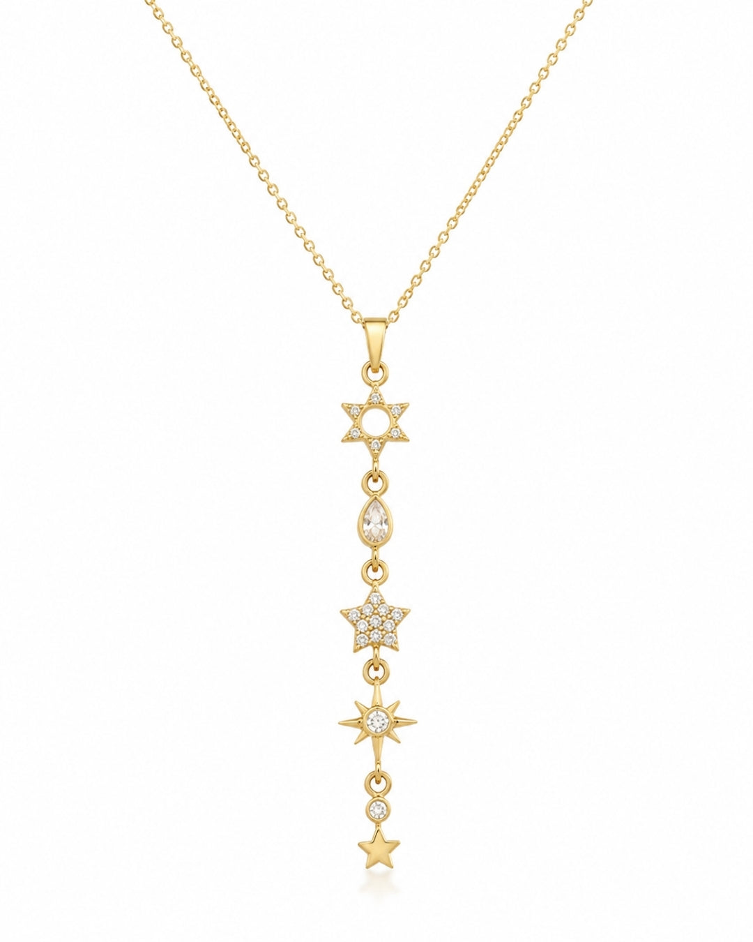 Celestial Star Drop Necklace