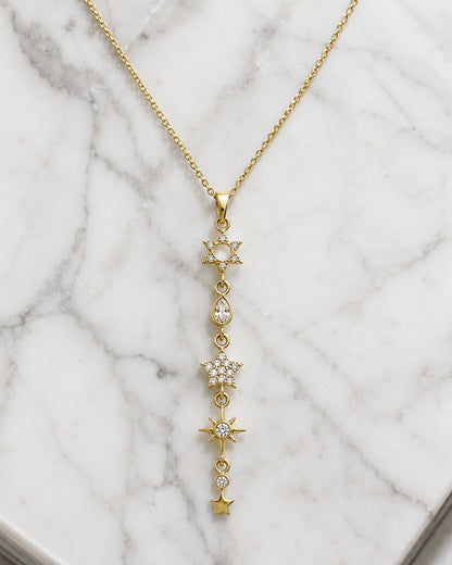 Celestial Star Drop Necklace