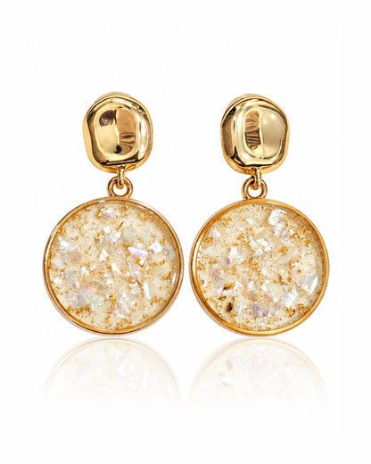 Crystal Confetti Resin Earrings