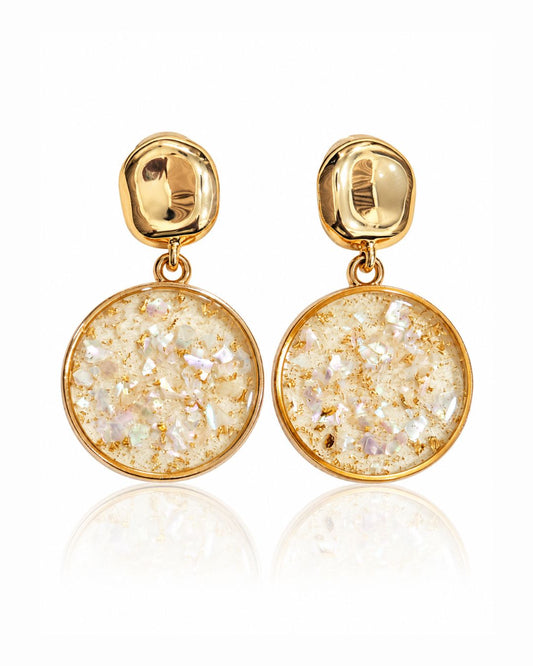 Crystal Confetti Resin Earrings