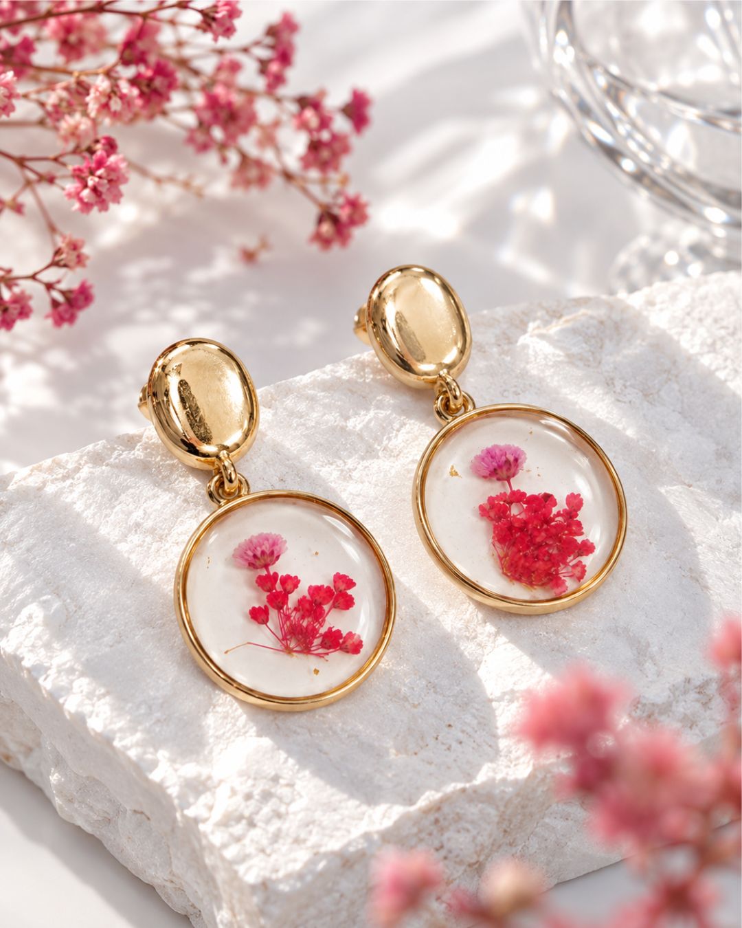 Mini Petals Resin Earrings