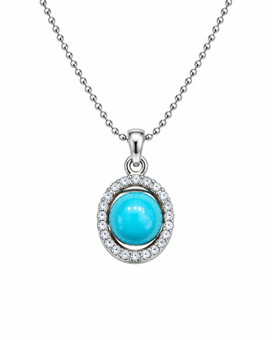 Aqua Halo Necklace