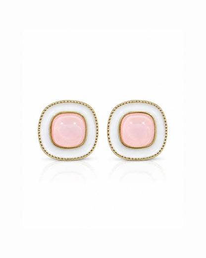 Aura Enamel Stud Earrings