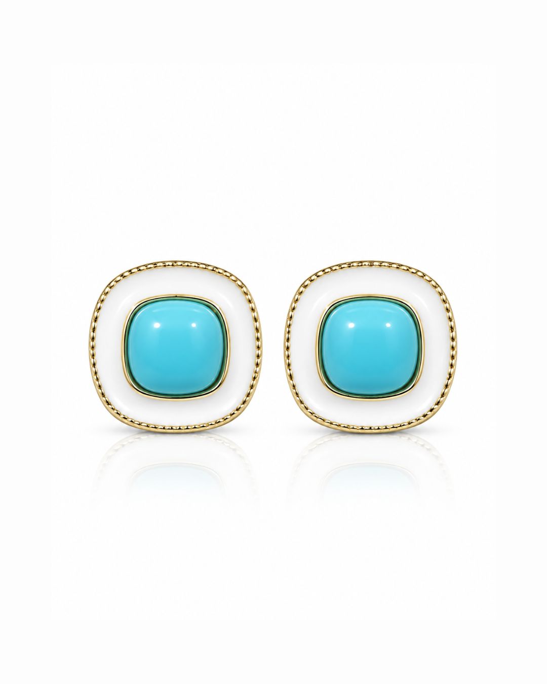 Aura Enamel Stud Earrings