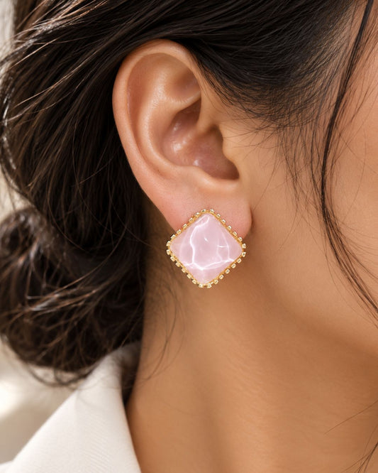 Aurelia Square Stud Earrings