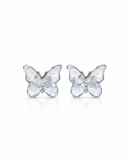 Crystal Butterfly Stud Earrings