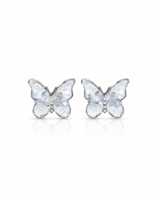Crystal Butterfly Stud Earrings