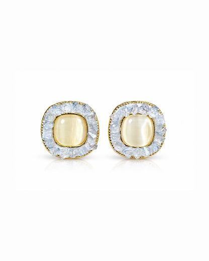 Crystal Ring Statement Studs