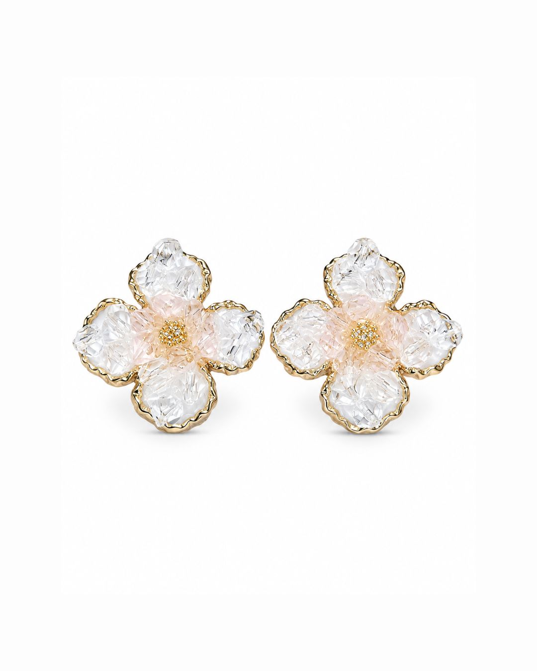Crystal floral Stud Earrings