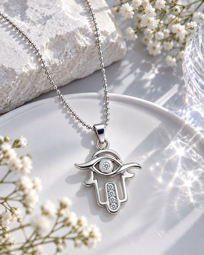 Hamsa Evil Eye Necklace