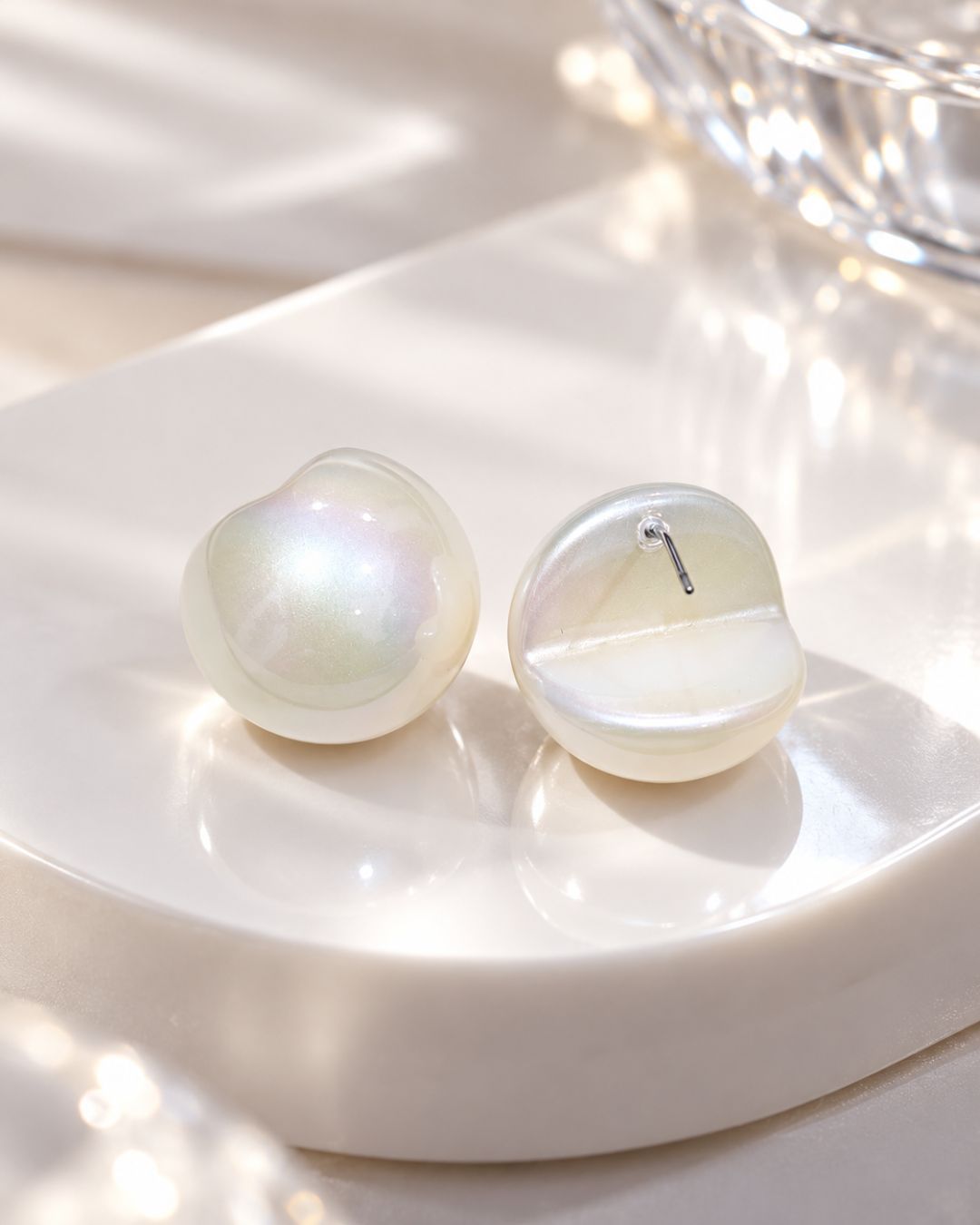 Ivory Pearl Statement Studs