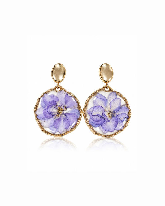 Lavender Resin Dangle Earrings