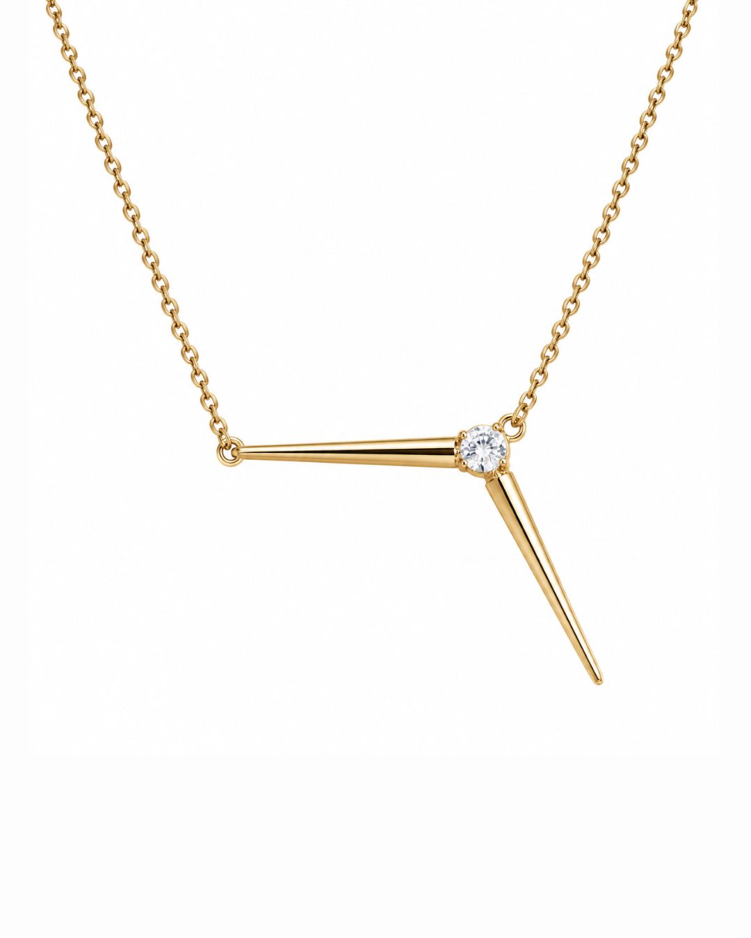 Lumi Solitaire Bar Necklace