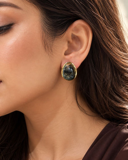 Midnight Resin Stud Earrings