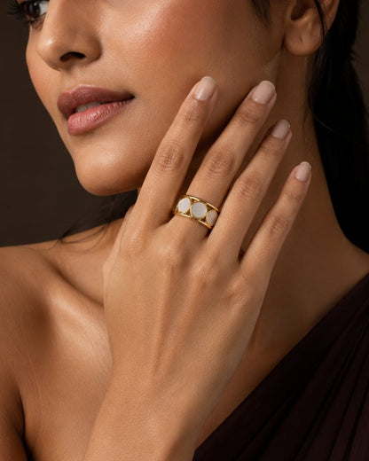 Mother of Pearl Statement Ring