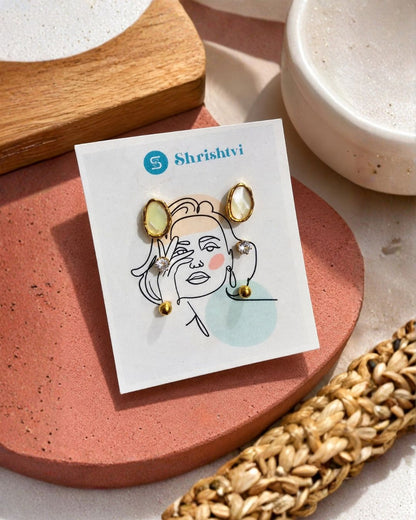 Oval Stud Earring Combo