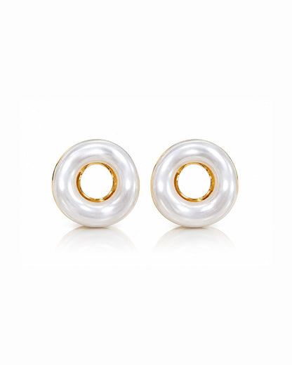 Pearl Halo Stud Earrings
