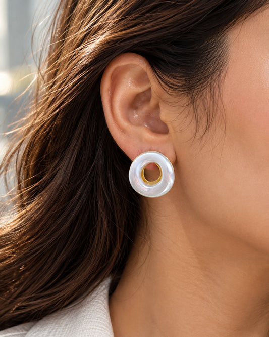 Pearl Halo Stud Earrings