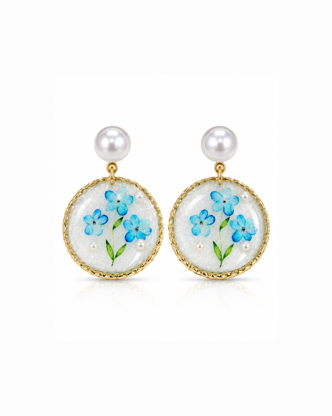 Pearl Resin Drop Earrings