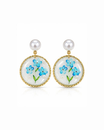 Pearl Resin Drop Earrings