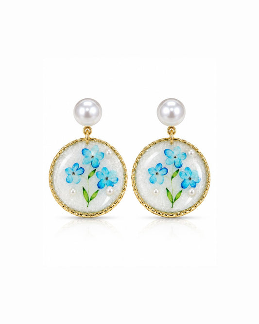 Pearl Resin Drop Earrings