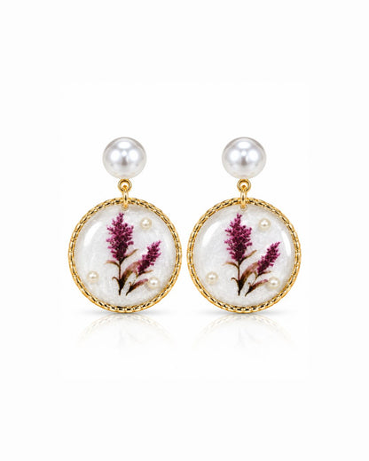 Pearl Resin Drop Earrings