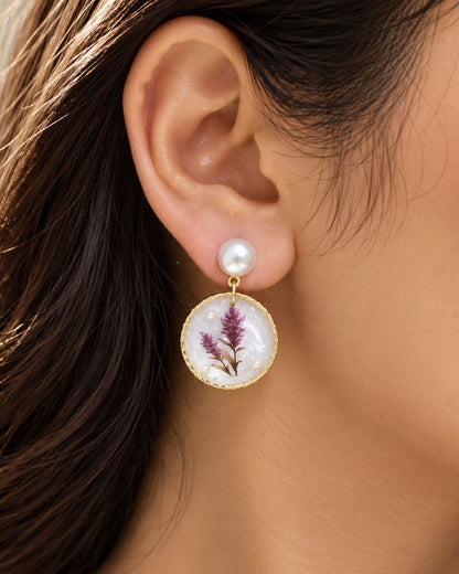 Pearl Resin Drop Earrings