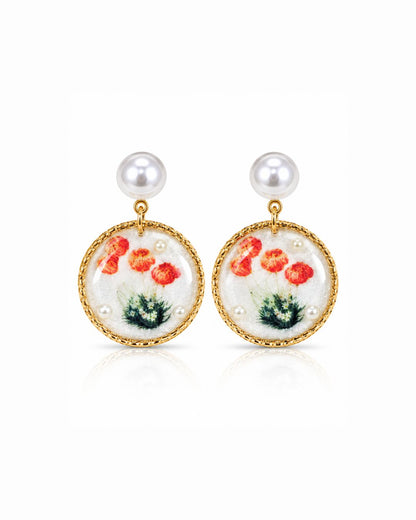 Pearl Resin Drop Earrings