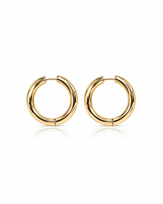 Round Hoop Earrings