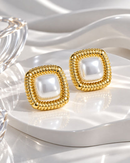Square Statement Stud Earrings