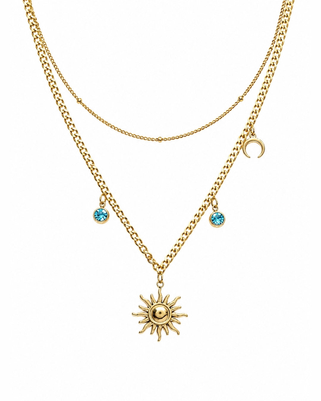 Sun Double Layered Necklace