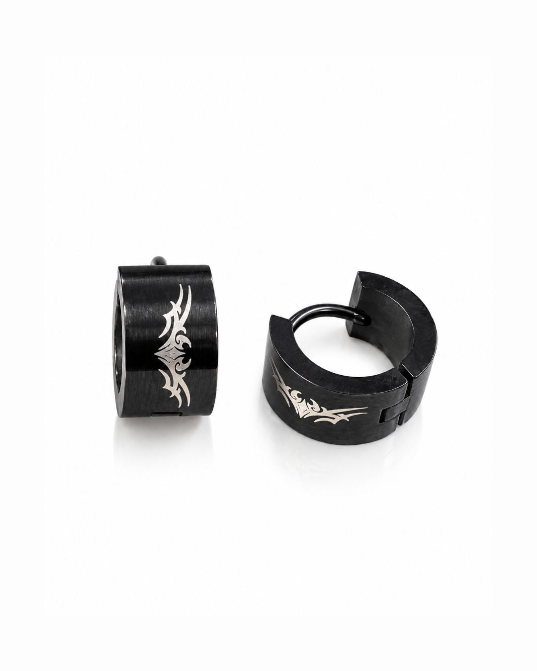 Tribal Engraved Huggie Earrings