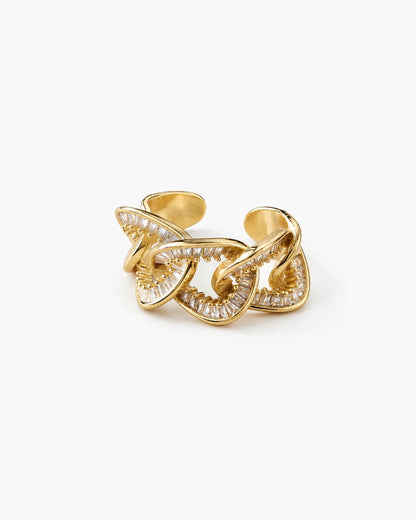 Twisted Crystal Ring