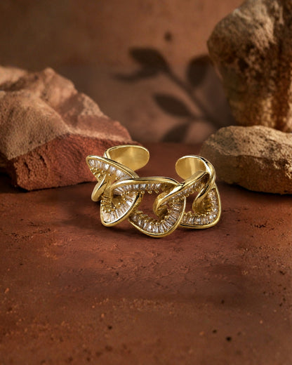 Twisted Crystal Ring