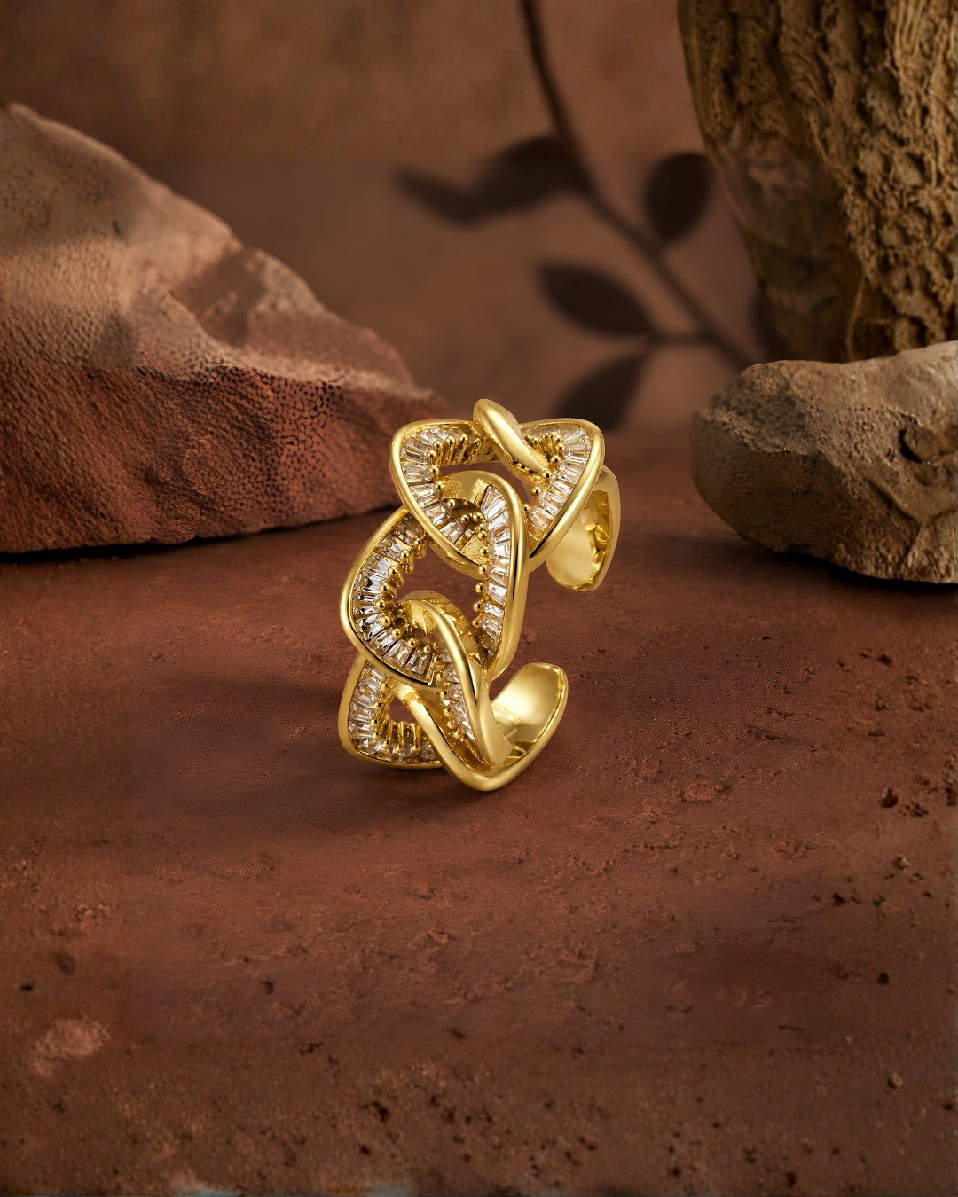 Twisted Crystal Ring