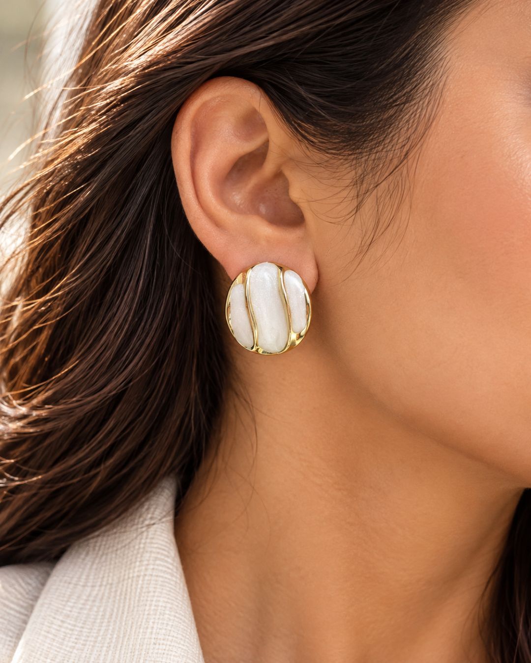 Wave Statement Stud Earrings