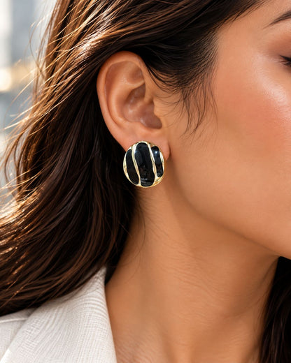 Wave Statement Stud Earrings