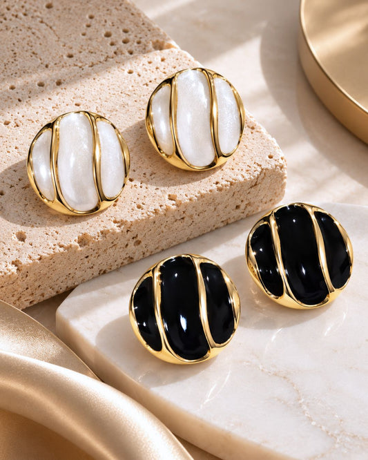 Wave Statement Stud Earrings