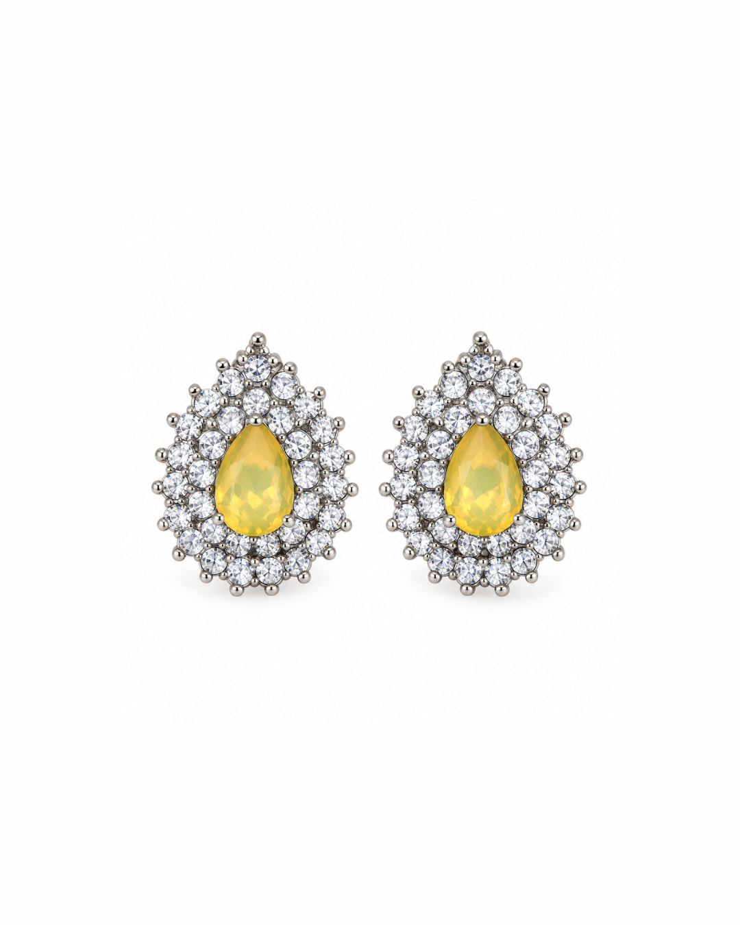 Yellow Crystal Earrings