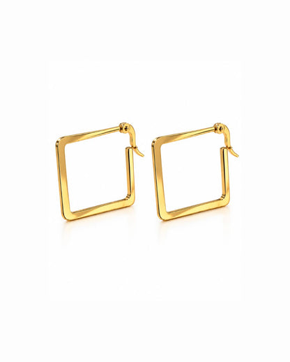 Sleek Square Hoop Earrings